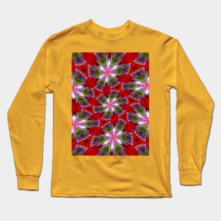 Purple Flower Bud Pattern Long Sleeve T-Shirt